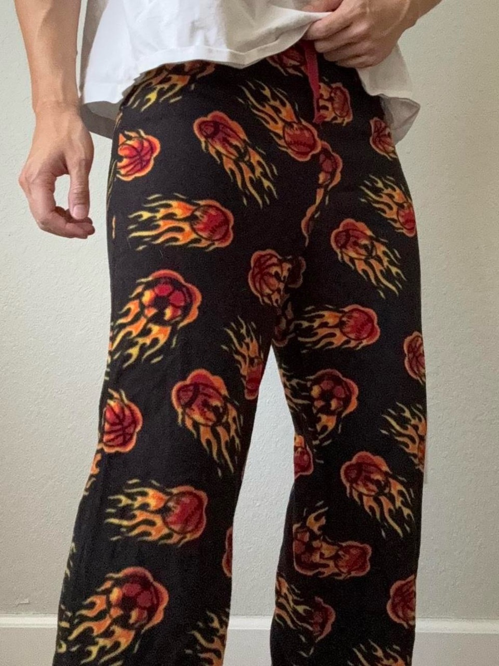 Flaming Sports Print Pajamas Pants